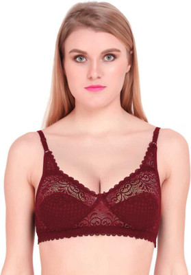 Msenterprisee Hand wash Women Full Coverage Lightly Padded Bra(Maroon)