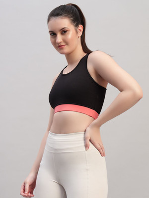 Chicaria Women Sports Non Padded Bra(Black)