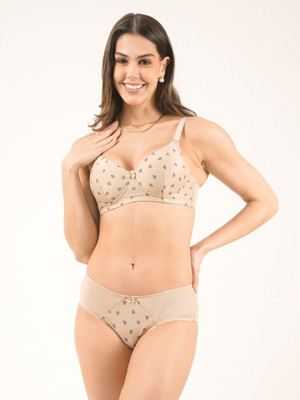Da Intimo DI-003-BEIGE-34C Women Everyday Lightly Padded Bra(Beige)