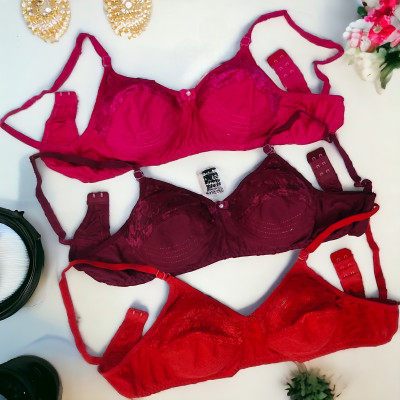 Piylu Women Full Coverage Non Padded Bra(Multicolor)