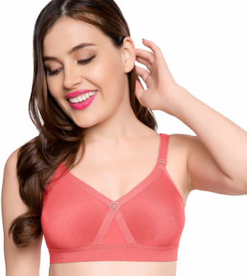 Trylo ALPA-32-CORAL-E-CUP Women Full Coverage Non Padded Bra(Pink)