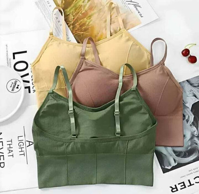 lgr Pack of 3 Women Sports Lightly Padded Bra Women Everyday Lightly Padded Bra(Multicolor)