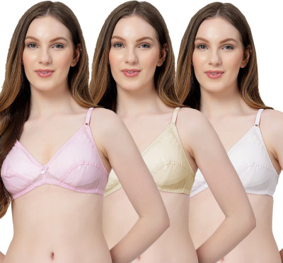 LILY anwahb Women Everyday Non Padded Bra(Pink, Beige, White)
