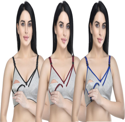 FASALVI Women Push-up Non Padded Bra(Grey)