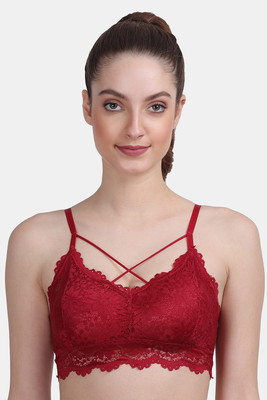 AMOUR SECRET Women Bralette Lightly Padded Bra(Maroon)