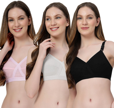 LILY C8811 Women Minimizer Non Padded Bra(Pink, White, Black)
