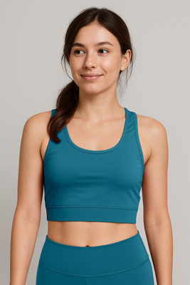 DRASHTIFASHION Women Sports Non Padded Bra(Blue)