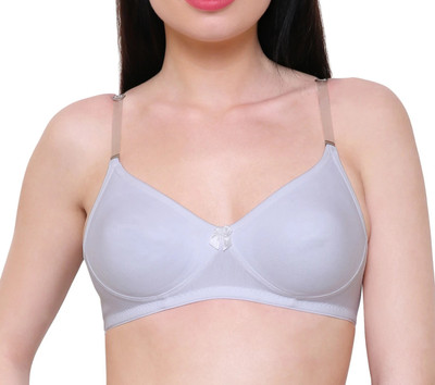 HouseOfCommon Women T-Shirt Non Padded Bra(White)