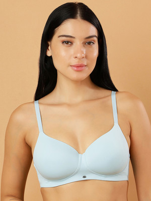 SOIE Women T-Shirt Lightly Padded Bra(Blue)