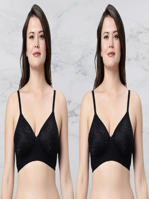 In Care LINGERIE ICPD2-11 Women T-Shirt Heavily Padded Bra(Black)