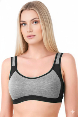 Bodymist Bra Women Sports Non Padded Bra(Black)