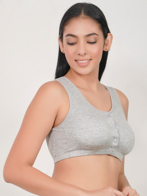 Wave Fashion Women Maternity/Nursing Lightly Padded Bra(Grey)