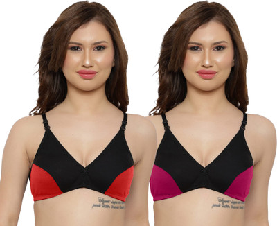 Beach Curve Vaish Bra Women Minimizer Non Padded Bra(Red, Pink)