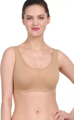 ZAINAKASH ZAINAKASHSPRTBBEG03 Women Sports Non Padded Bra(Beige)