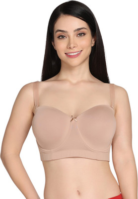 ZIVAME Zivame True Curv Padded Wired Full Coverage Strapless Bra - Roebuck Women Full Coverage Lightly Padded Bra(Beige)