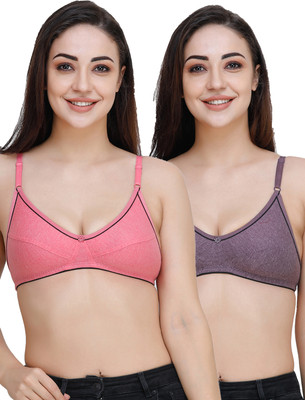 Docare FosterMino Women Everyday Non Padded Bra(Pink, Purple)