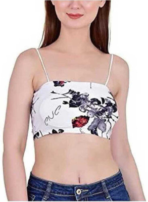Raysx Women T-Shirt Lightly Padded Bra(White)