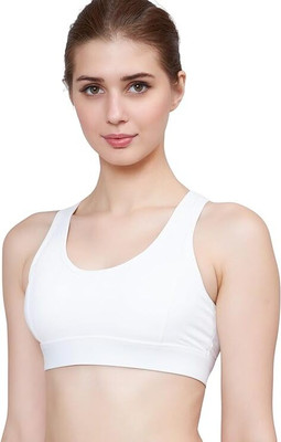 LOAFSMITH Women's Padded Sports Bra Beige Women Sports Lightly Padded Bra(Beige)