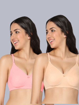 Eden EDEN01PINKSKIN Women T-Shirt Non Padded Bra(Pink, Beige)