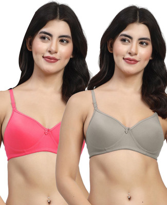 LILY maofcigamMino Women Everyday Heavily Padded Bra(Grey, Red)