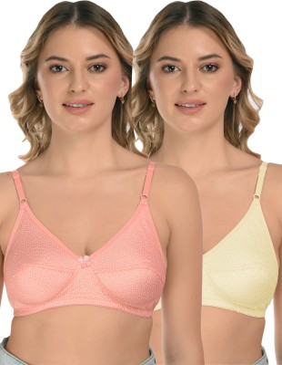 Divaflo Alina Women Everyday Non Padded Bra(Orange, Beige)