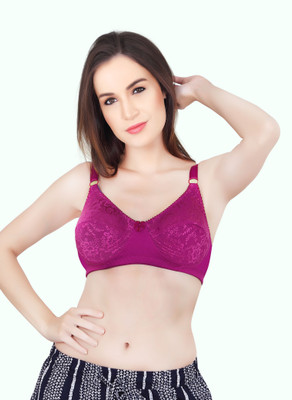 INTIHUG Women's Wireless Seamless Bra Ultra-Soft Push Up Full Coverage Bra Women Everyday Non Padded Bra(Pink)