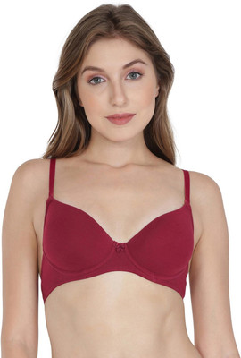 JOCKEY Women T-Shirt Heavily Padded Bra(Red)