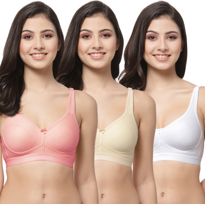 COLLEGE GIRL CG1215 Women Minimizer Lightly Padded Bra(Pink, Beige, White)