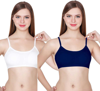 IndiRocks Women Full Coverage Lightly Padded Bra(Dark Blue, White)