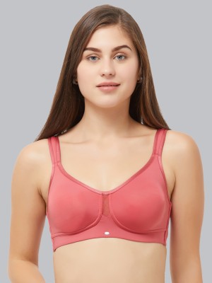 SOIE Woman's Full Coverage Minimizer Non-Padded Non-Wired Bra Women Everyday Non Padded Bra(Red)