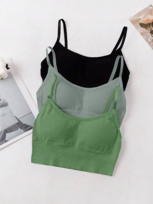 Payal Creation Women T-Shirt Lightly Padded Bra(Black, Grey, Green)