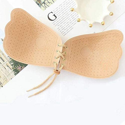ASTOUND Sticky Bra Invisible Lift up Women Stick-on Lightly Padded Bra(Beige)