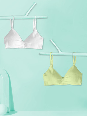 NAGARVEL CREATION 4/3337-wht/prt-32-p02 Women Push-up Lightly Padded Bra(Multicolor)