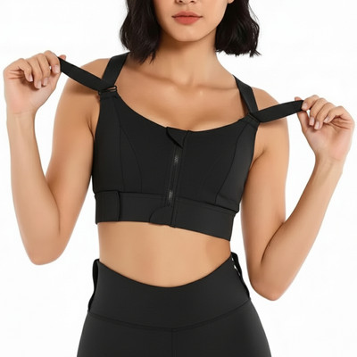Vellveta SB-ADJ-FZ Women Sports Heavily Padded Bra(Black)
