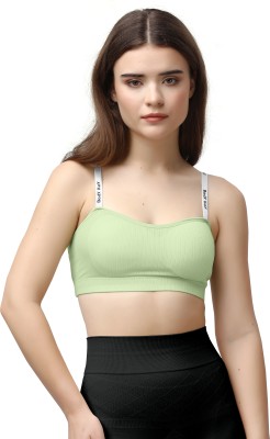 NAGARVEL CREATION 3817-prrot-01-Free Women Bralette Lightly Padded Bra(Light Green)