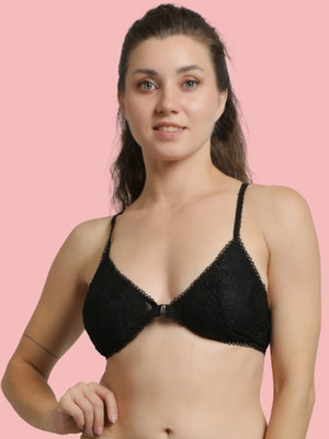 DreamBe Bra Women Bralette Non Padded Bra(Black)
