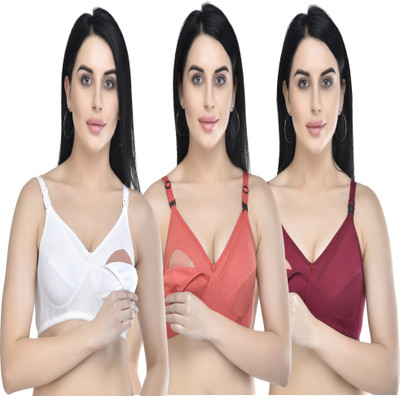 FASALVI MATERNITY BRA Women Maternity/Nursing Non Padded Bra(Maroon)