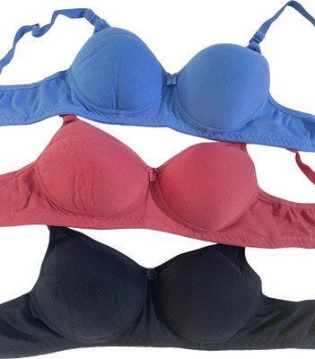 Bilqis -Padded,Pack of 3 Women T-Shirt Lightly Padded Bra (Multicolor) Women Full Coverage Lightly Padded Bra(Multicolor)