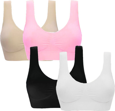 SWATIK Women Sports Non Padded Bra(Multicolor)