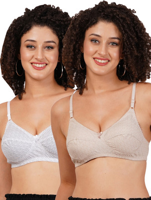 FigureFit RajniMino Women Everyday Non Padded Bra(Brown, White)