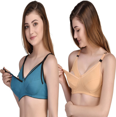 AVLVI CARE Women Maternity/Nursing Lightly Padded Bra(Multicolor)