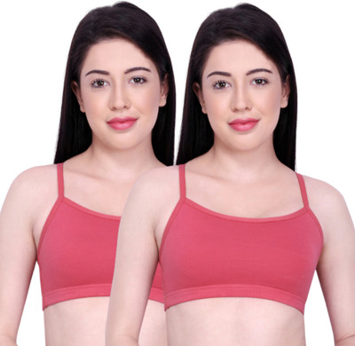INKURV LISA Women Training/Beginners Non Padded Bra(Pink)