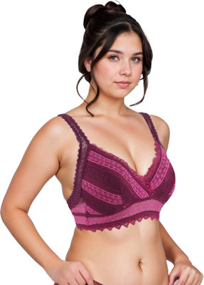 Sheluxe SheluxeBD86 Women Bralette Lightly Padded Bra(Purple)