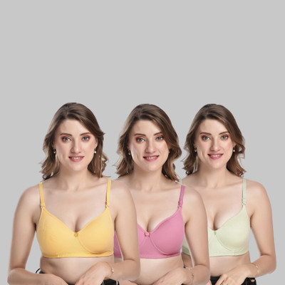 Saba Beauty Lingerie Women T-Shirt Lightly Padded Bra(Multicolor)