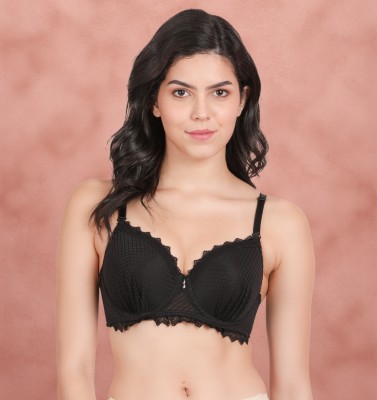 Susie Women Balconette Lightly Padded Bra(Black)