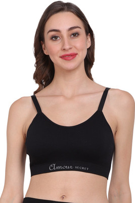 AMOUR SECRET Women Sports Lightly Padded Bra(Black)