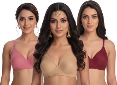 MELANY. FASHION Everyday T shirt Comfort Bra for women pack of 1 Women Full Coverage Non Padded Bra(Multicolor)