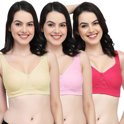 COLLEGE GIRL CG1214Mino Women Minimizer Non Padded Bra(Multicolor)
