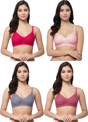 COLLEGE GIRL CG1301 Women T-Shirt Non Padded Bra(Pink, Maroon, Blue, Grey)