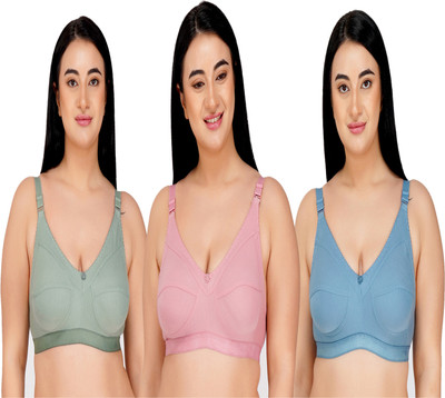 ROVERSOLE Women T-Shirt Non Padded Bra(Multicolor)